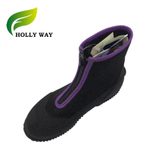 Zipper Front Waterproof Swampy PVC Rubber boots with synthetic wool